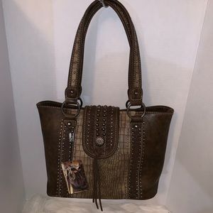 Boho Trinity West/Montana Tooled Design Handbag